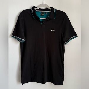 Hugo Boss Black Polo with Aqua Accents